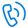 pictogramme téléphone bleu